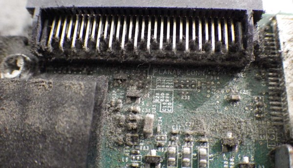 2 Dell R520 Network Server Circuitry Before Decontamination