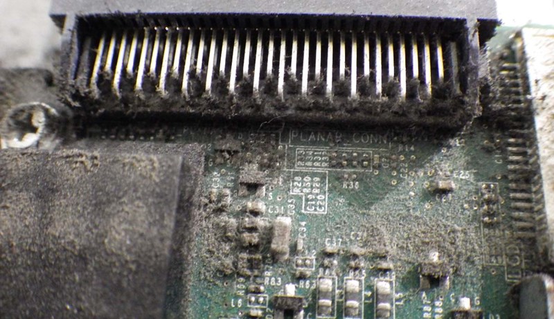 2 Dell R520 Network Server Circuitry Before Decontamination