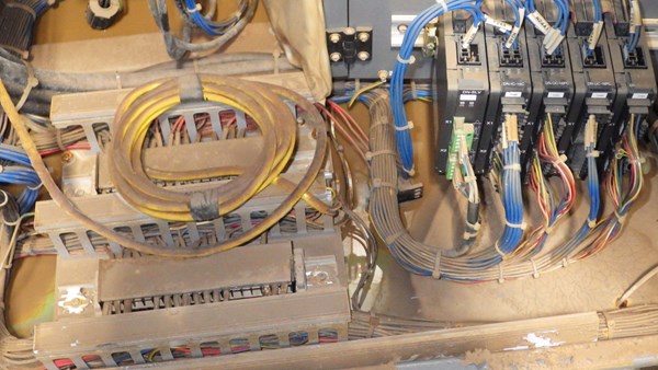 Okuma CNC Lathe Control Cabinet Before Decontamination